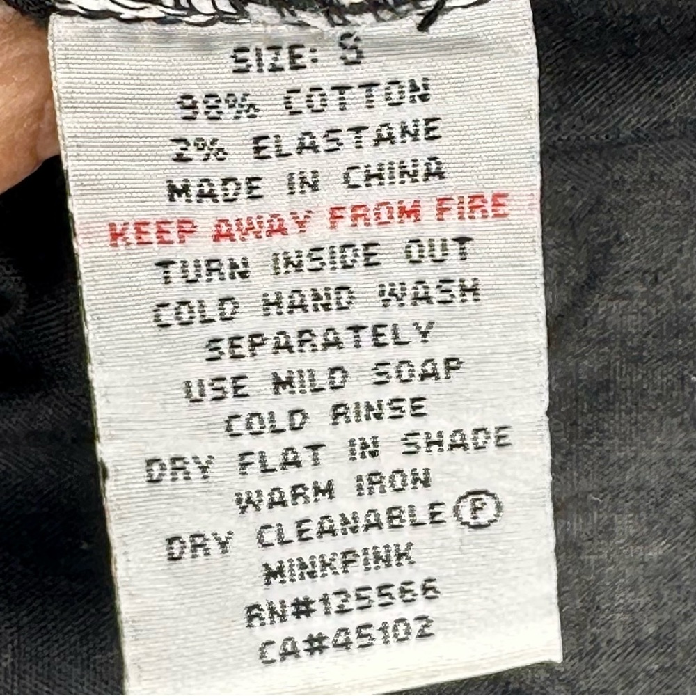 MinkPink Outrageous Fortune Barocco High-Rise Skinny Jeans Gold/Black Small - Picture 10 of 13